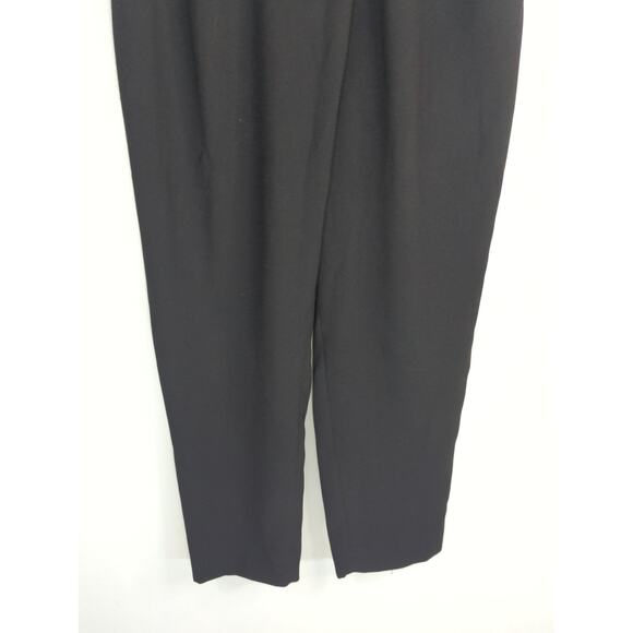 Zara Black Trouser Pants Women's Medium Pleated High Waisted Corpcore Career - Picture 4 of 12